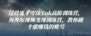 运营鬼才的TikTok高阶训练营