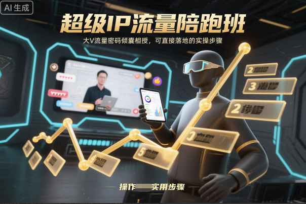 阿昱老师超级IP流量陪跑班，大V流量密码倾囊相授，可直接落地的实操步骤