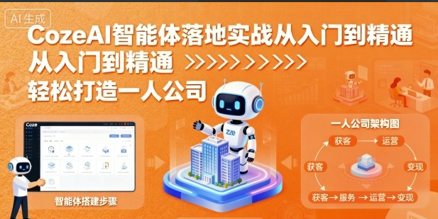 张泽CozeAI智能体落地实战从入门到精通，轻松打造一人公司