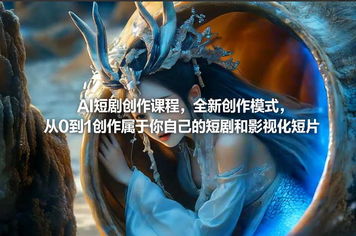 AI短剧创作课程，全新创作模式，从0到1创作属于你自己的短剧和影视化短片