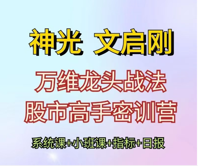 神光文启刚万维龙头战法股市高手密训营