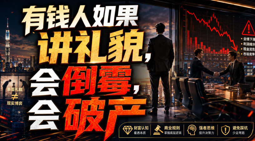 付费文章：有钱人如果讲礼貌，会倒霉，会破产